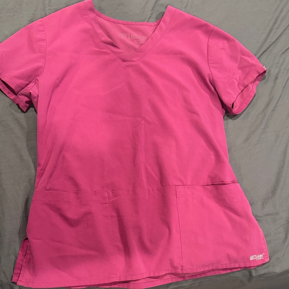 3/$15! 🎈 Grey’s Anatomy Pink Women's Scrub Top
